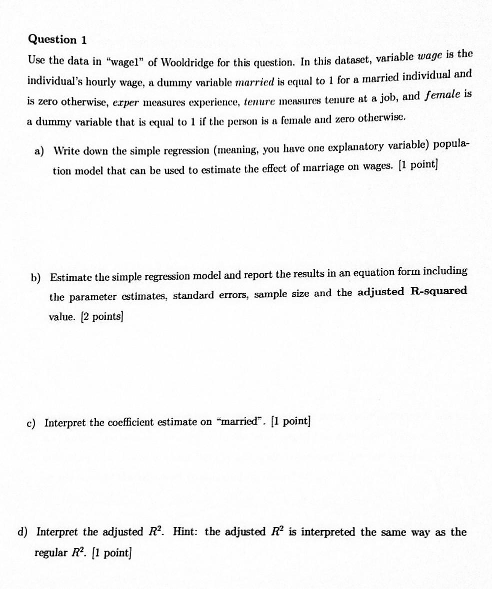 This problem assumes you're using R-Studio and the Woolridge package has