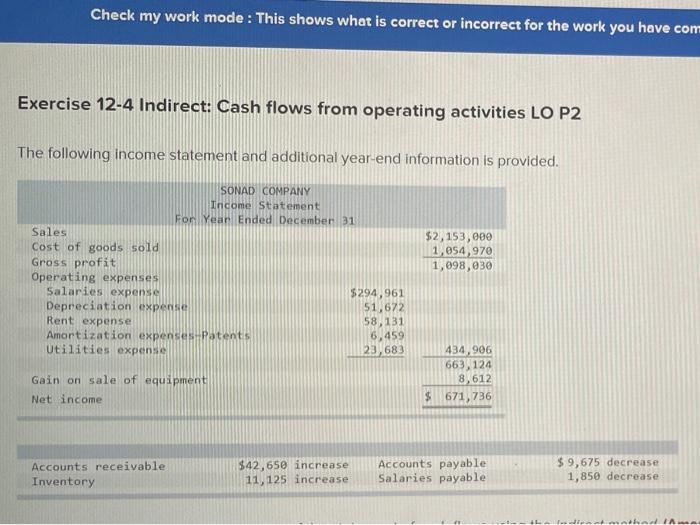  Check my work mode: This shows what is correct or incorrect
