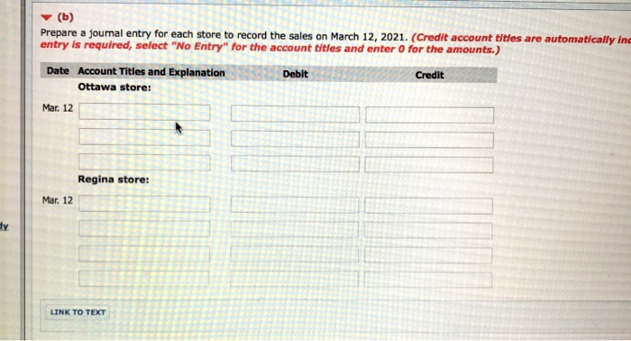 has one store in Ottawa and one in Regina All sales in