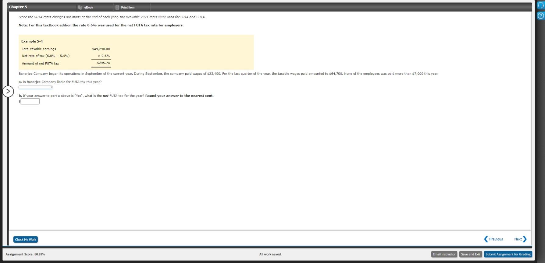  Chapter 5 eBook Print Item Since the SUTA rates changes are