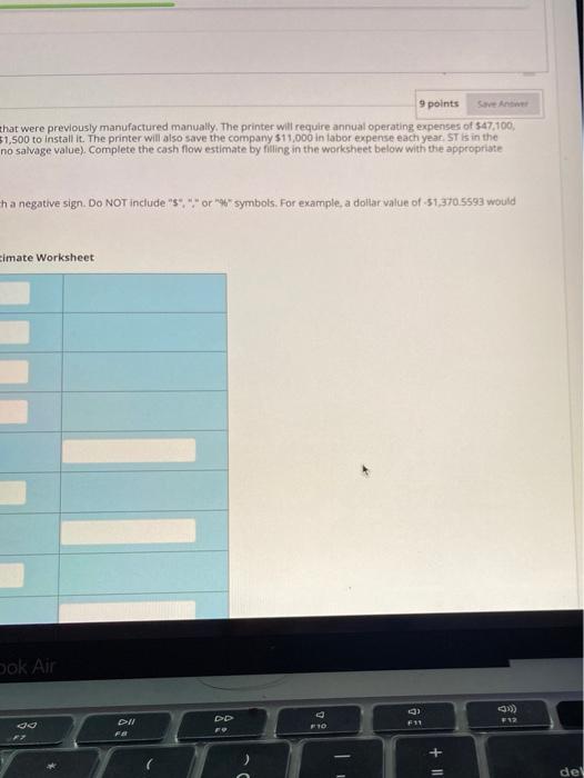 Surgeon Tech (ST) is considering the purchase of a high-tech 3D printer