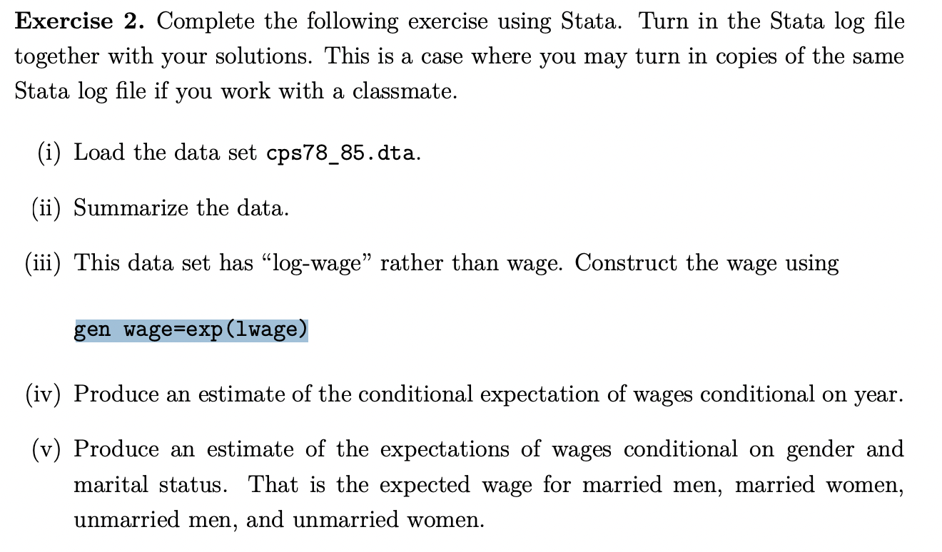  summarize Variable | Obs Mean Std. dev. Min Max -------------+--------------------------------------------------------- educ