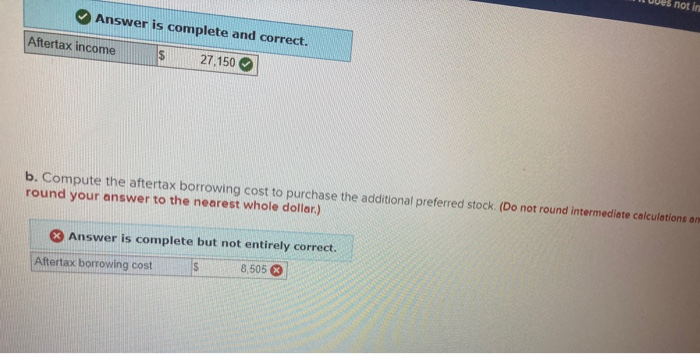 shows what is correct or incorrect for the work you have completed