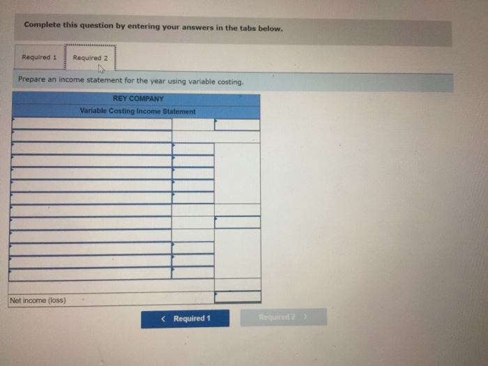 a price of $230 per unit. Data for its single product for