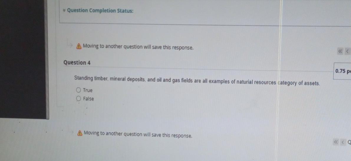 q4 fast * Question Completion Status: Moving to another question will