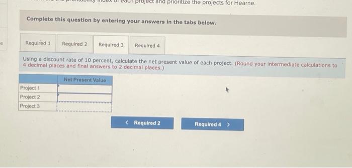 Projects [LO 11-1, 11-2, 11-3, 11-6) Book Hearne Company has a number