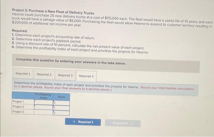 of potential capital investments. Because these projects vary in nature, Initial investment,
