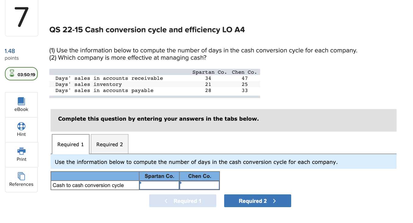 7 QS 22-15 Cash conversion cycle and efficiency LO A4 1.48