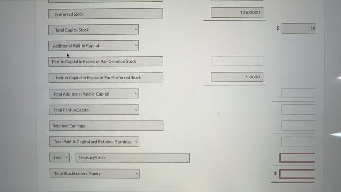outstanding. At December 31 . 2024, stockholders' equity had the amounts listed