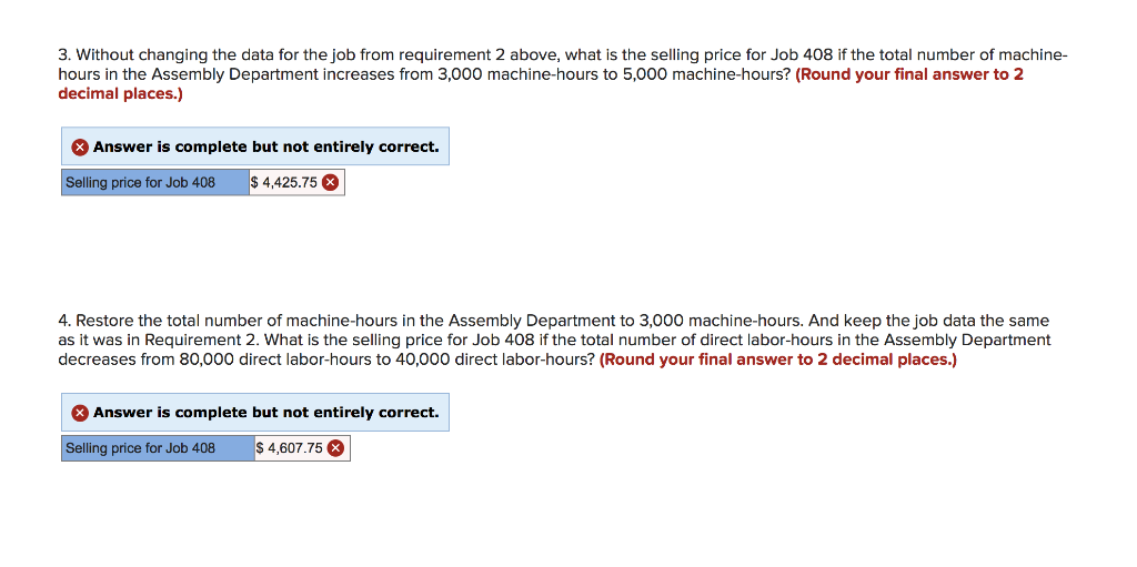 Milling Department Overhead Cost (Y): Assembly Department Overhead Cost (Y): = $390,000