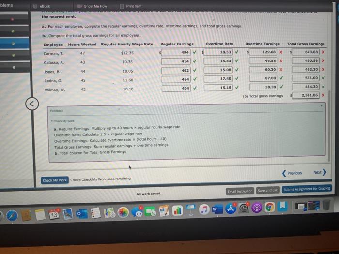 the min wage used for these problems was 7.25 blems eBook Show