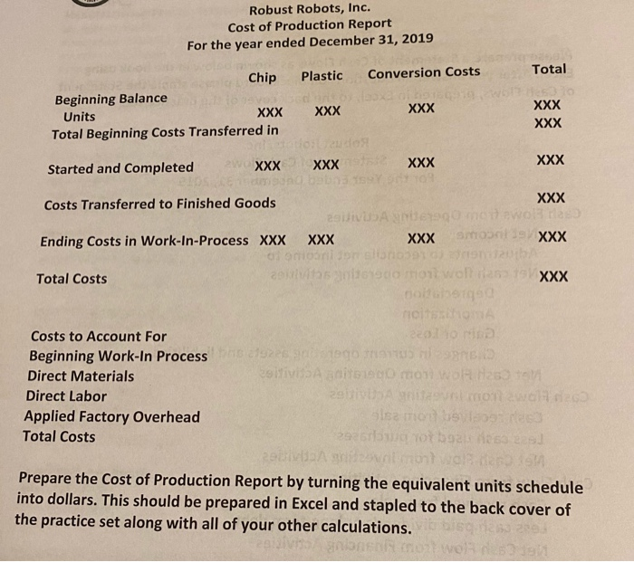 predetermined overhead rate. 2. Determine the total number of robots to account