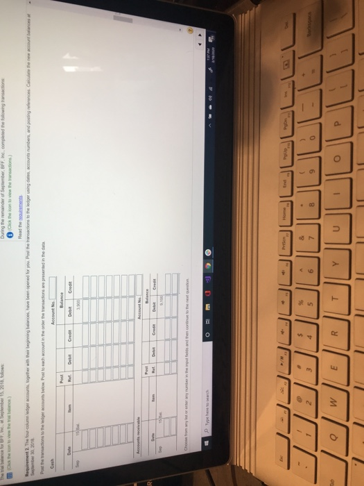 Received $2,700 cash for services provided. 23 Purchased supplies on account, $1,000.