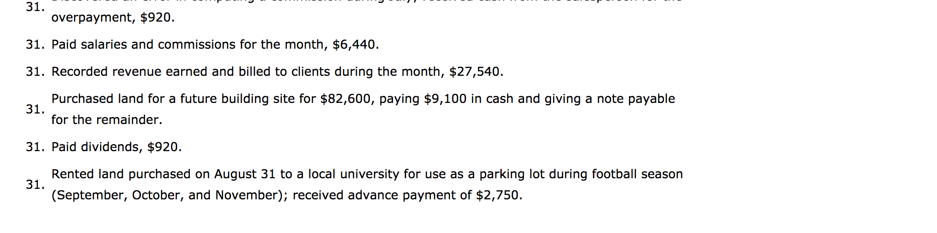 real estate. The unadjusted trial balance on July 31, 20Y8, is shown