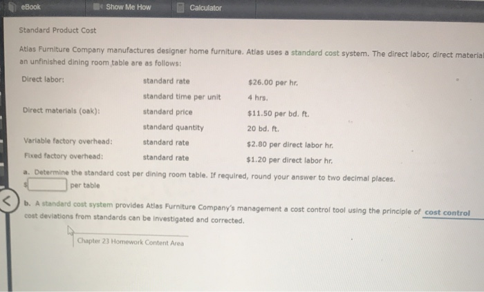 rate 12.00 per direct labore 11. 20 per drect labore A standard