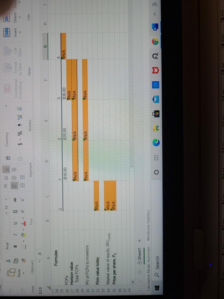 2 3 Year FCF ($ millions) - $16 $35 $36 The data