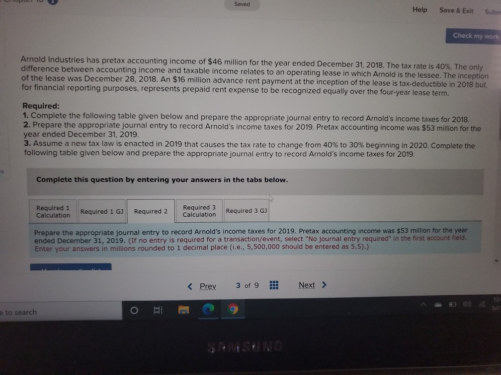  Saved Help Save & Exit Sub Check my work Arnold Industries