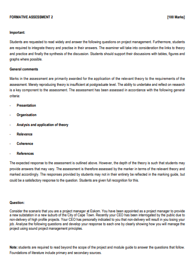  FORMATIVE ASSESSMENT 2 [100 Marks] Important: Students are requested to read