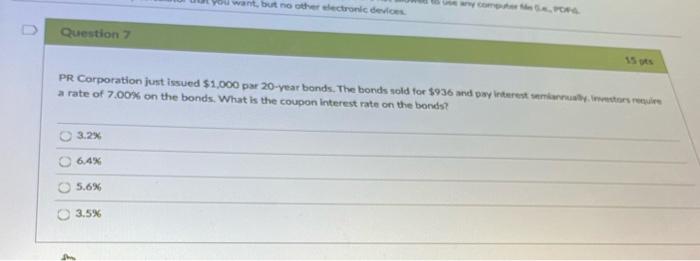 on the bonds. What is the coupon interest rate on the bonds?