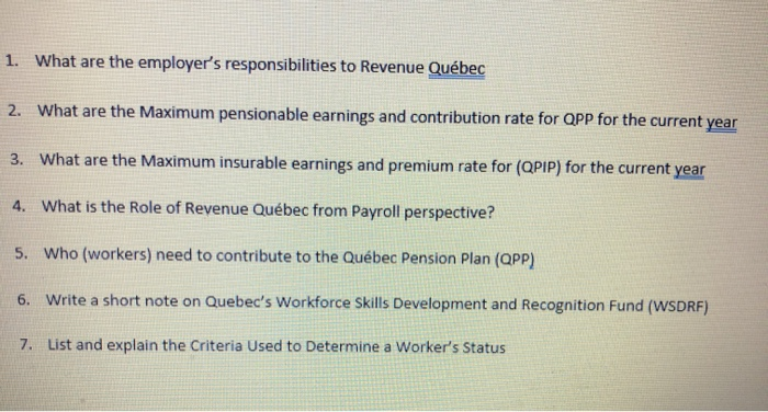 please help on the following queation please 1. What are the employer's