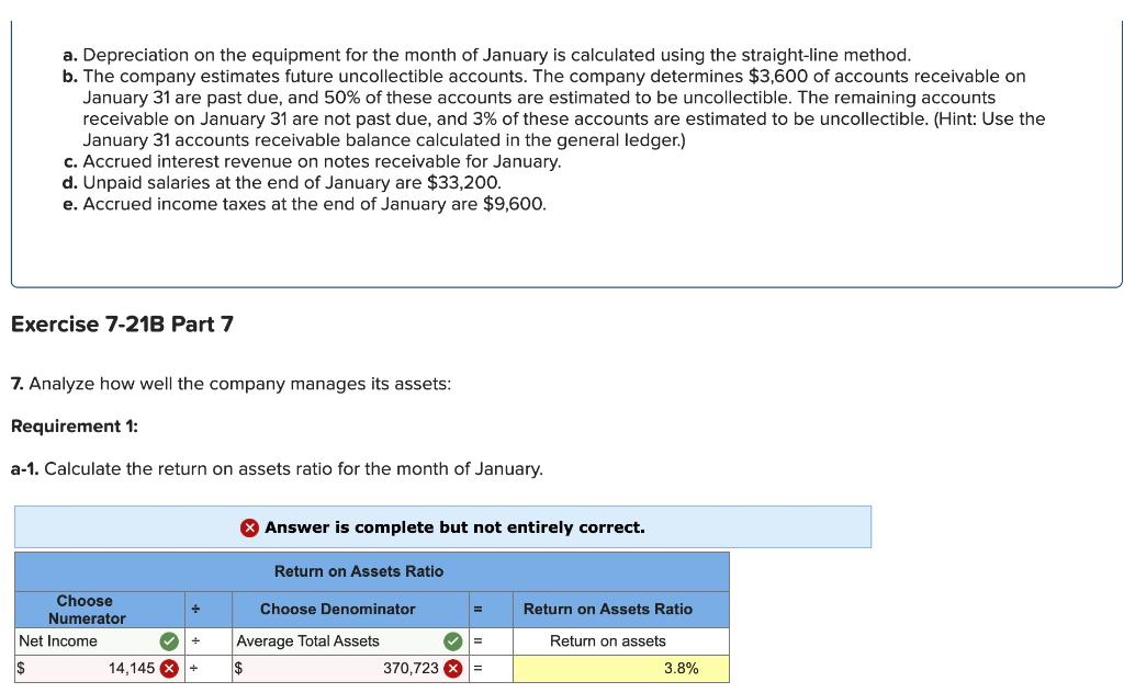 7-7) [The following information applies to the questions displayed below.) On January