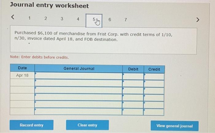 the April 2 purchase. 4 Returned to Lyon Company unacceptable merchandise that