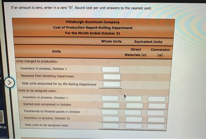 account during September were as follows: Bal., 800 units, 20% completed: Direct