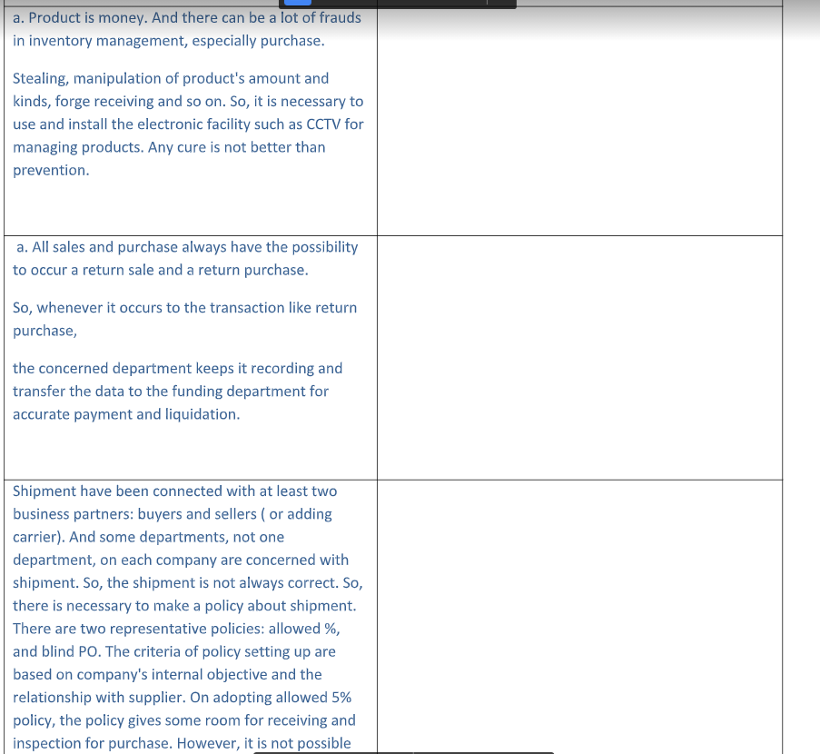 purchase task needs to follow the procedures because it is related to