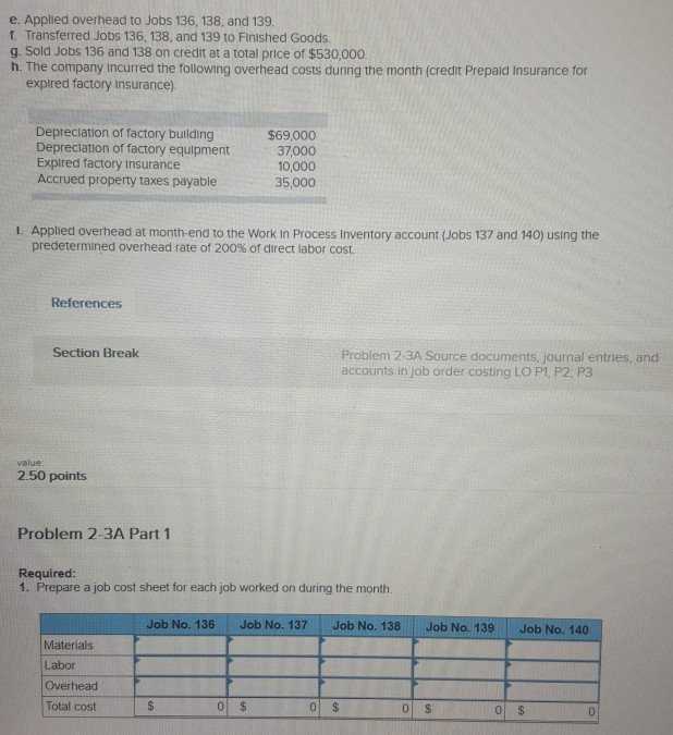 entries, and accounts in job order costing LO P1, P2, P3 The