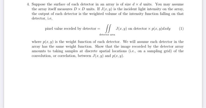 of size d x d units. You may assume the array itself