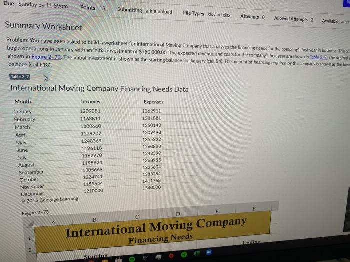  Due Sunday by 11:59pm Points 15 Submitting a file upload File