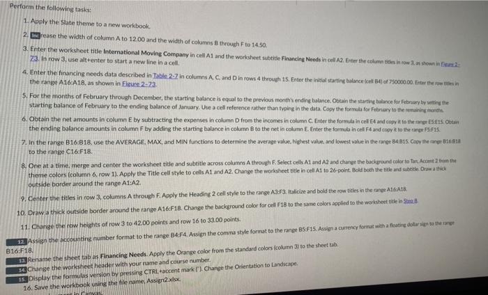 Worksheet Problem: You have been asked to build a worksheet for International