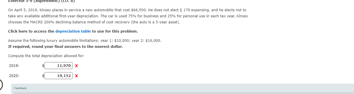 Can I get some help with this please. Exercise 5-9 Algorithmic) (LU.