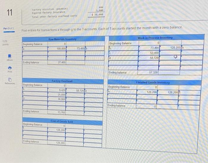 3 of 3 Required information The following information applies to the questions