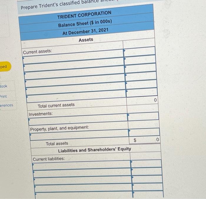 2 Determine the missing amounts. (Enter the answers in thou 6 points