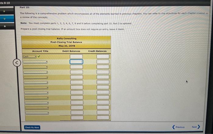  its 8-10 Part 10: The following is a comprehensive problem which