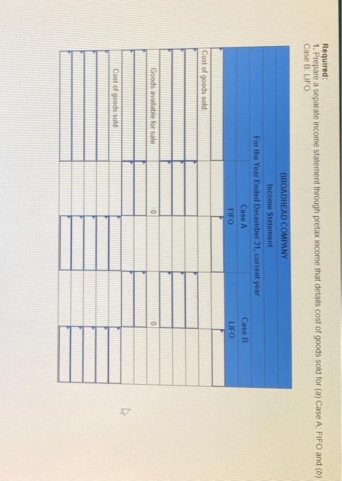 and Interpreting the Financial Statement Effects of LIFO and FIFO LO7-2, 7-3
