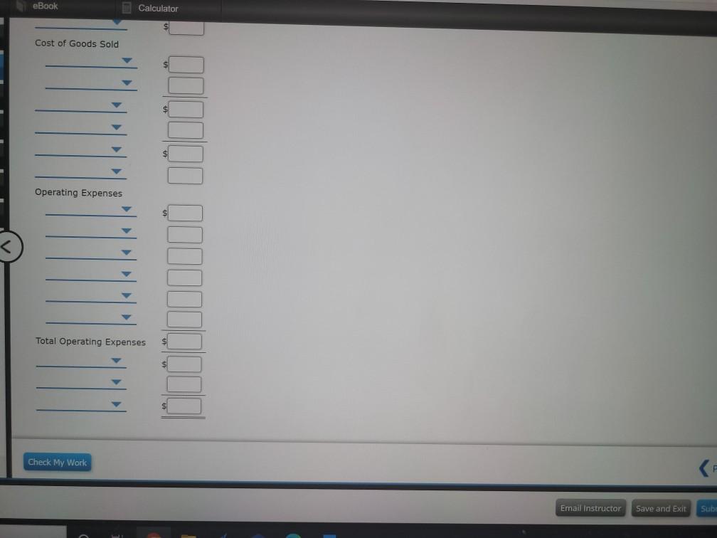 Sales 567,919 Purchases 294,832 10% Ending Inventory Administrative Salaries Marketing Expense **