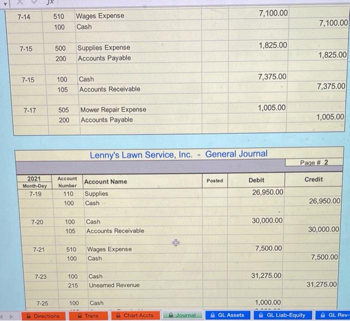 post a transaction - this transaction has already been entered into the