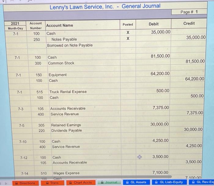 from 1st Bank by signing a 24 month note. (As an example