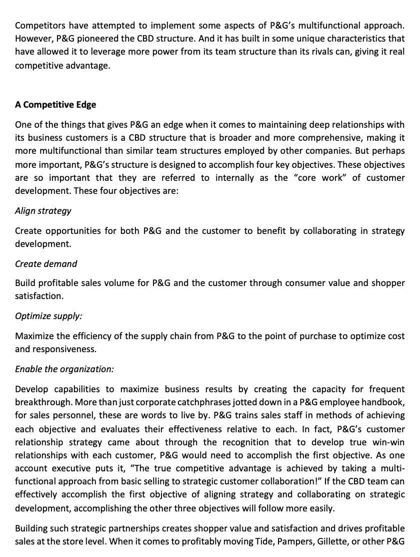 strategic partners For decades, Procter & Gamble has been at the top