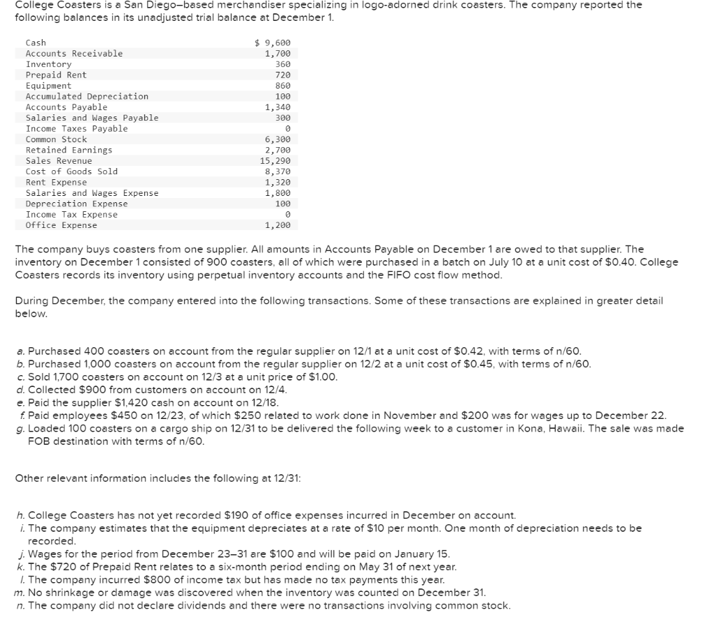 This is all one question. I'm having an issue with College Coasters