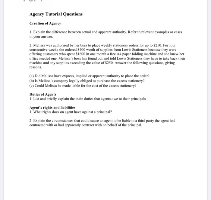  Explain the circumstances that could cause an agent to be liable