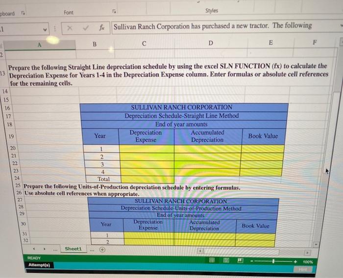 using Straight-Line, Activity Based, and Double-Declining Balance Depreciation. BB S. 6 x