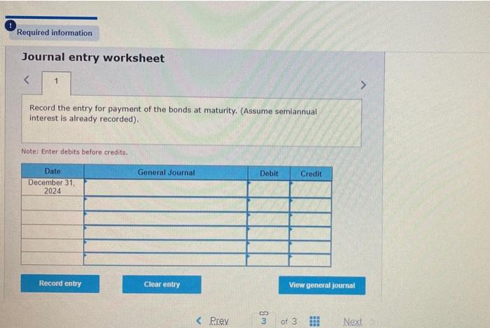 for these bonds (Round your answers to the nearest dollar amount.) Exercise