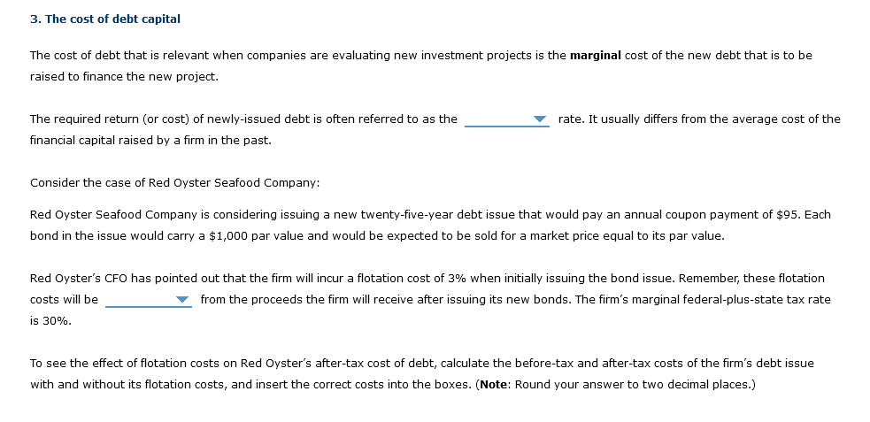  Drop-down Options: 1. Projected, Embedded, Marginal, or Historical 2. Subtracted or