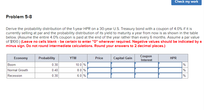  Check my work Problem 5-8 Derive the probability distribution of the
