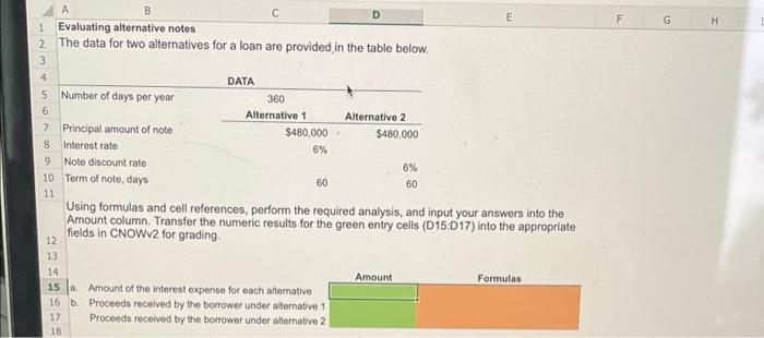 (1) issue a $480,000, 60-day, 6% note or (2) issue a $480,000,