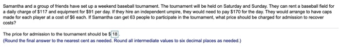 9. Please check my answer and provide a detailed solution. Samantha and