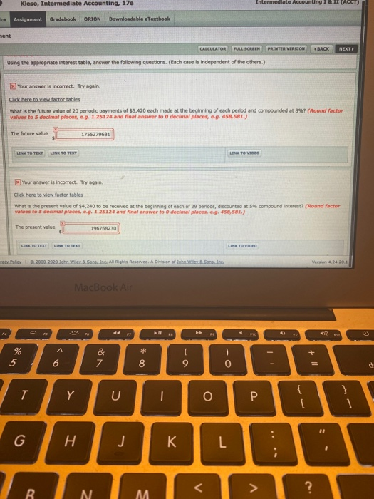  Kieso, Intermediate Accounting, 17e Intermediate Accounting & ce Assignment Gradebook ORION